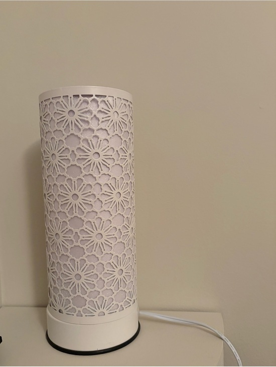 Other - White Floral Cutout Table Lamp - Home Accents- 3 light settings